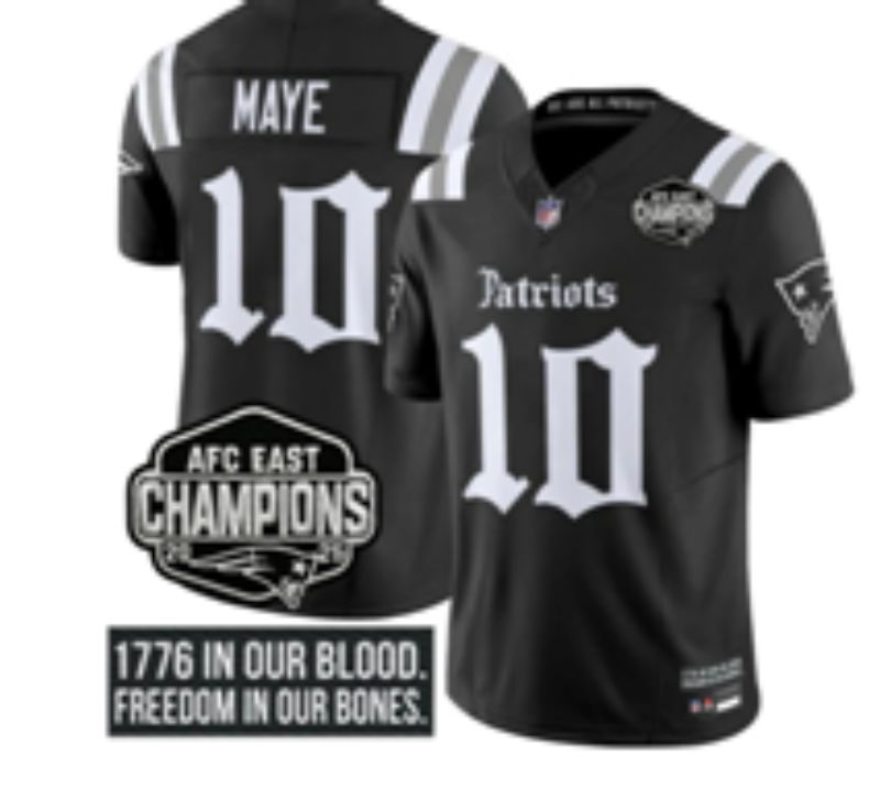 Men 2026 New England Patriots #10 Maye Black Super Bowl Nike Limited NFL Jersey style 03->new england patriots->NFL Jersey